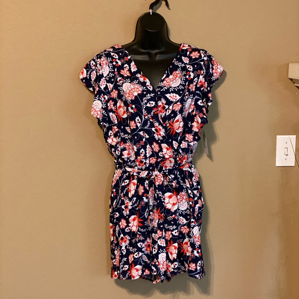 Flutter Sleeve Floral Romper